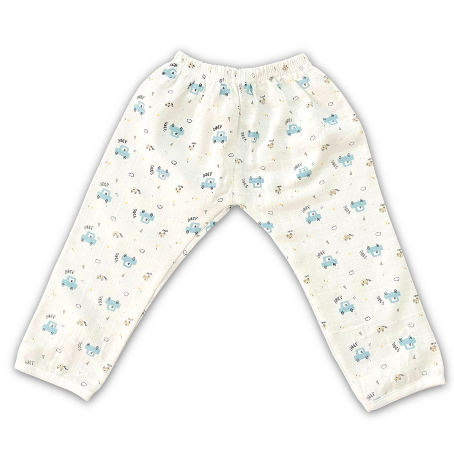 Blue Car Pyjama Set Muslin