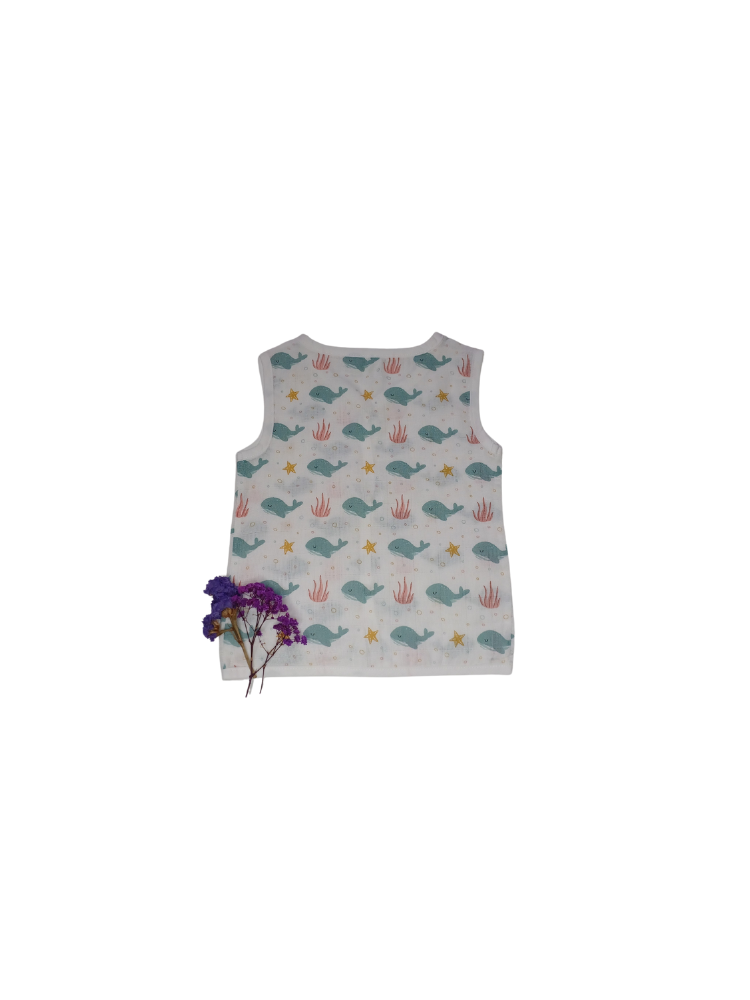 Blue Whale Jabla Sleeveless Muslin