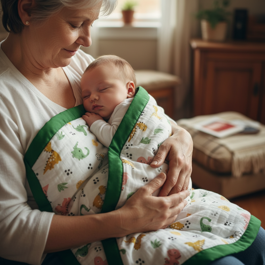 Dino quilt muslin