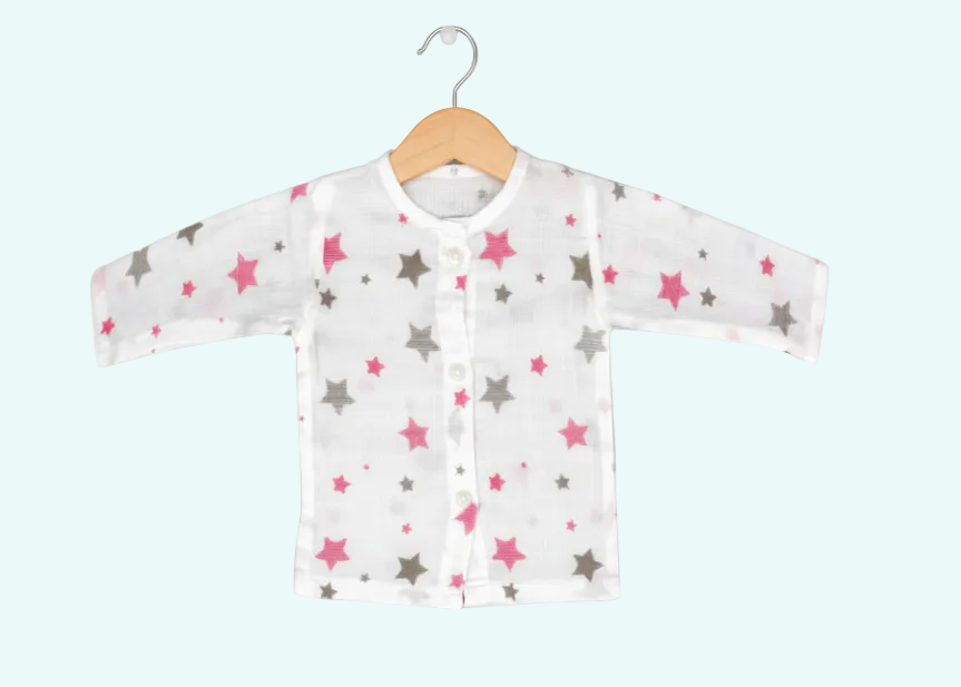 Pink Star Jabla Full Sleeves Muslin