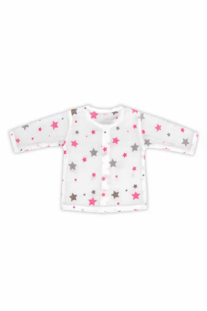 Pink Star Jabla Full Sleeves Muslin