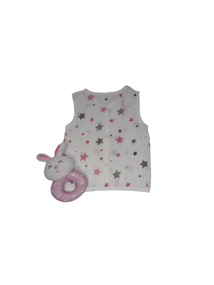 Pink Star Jabla Sleeveless Muslin