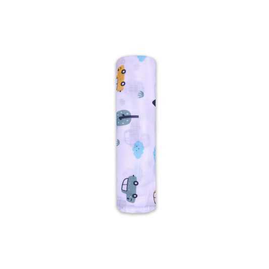 Yellow Car Swaddle Muslin