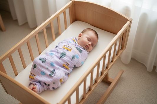 Yellow Car Swaddle Muslin