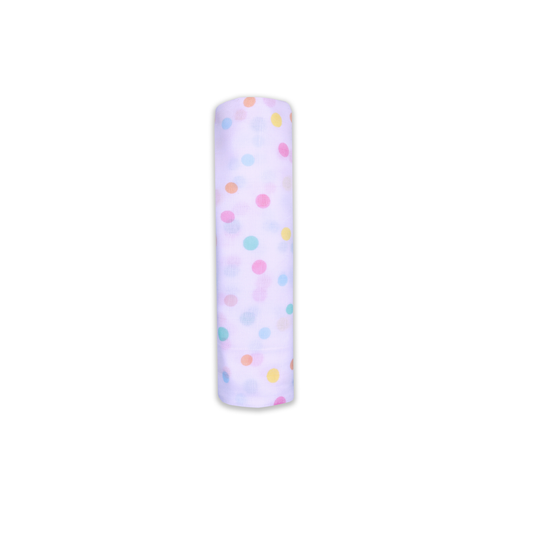 Pink Bubbles Swaddle Muslin