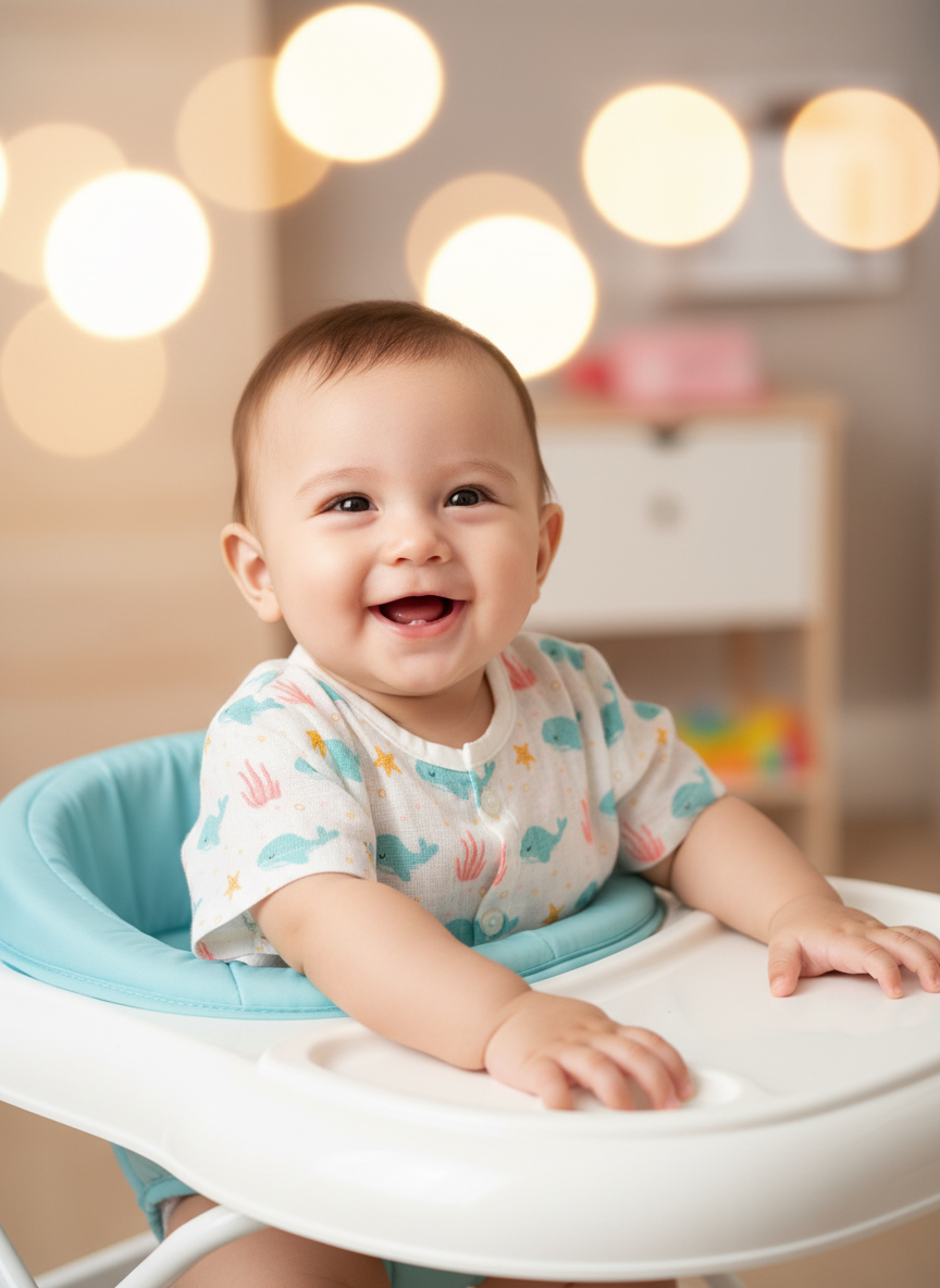 Blue Whale Jabla Half Sleeves Muslin