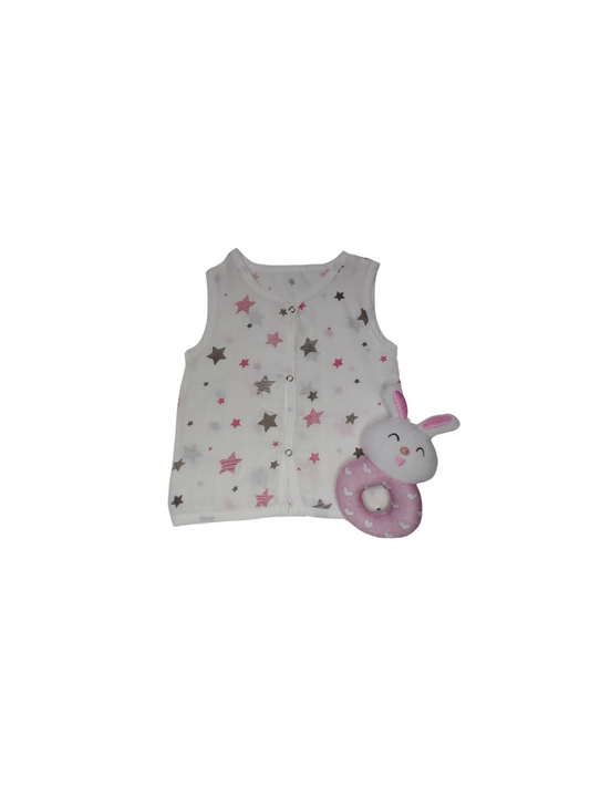 Pink Star Jabla Sleeveless Muslin
