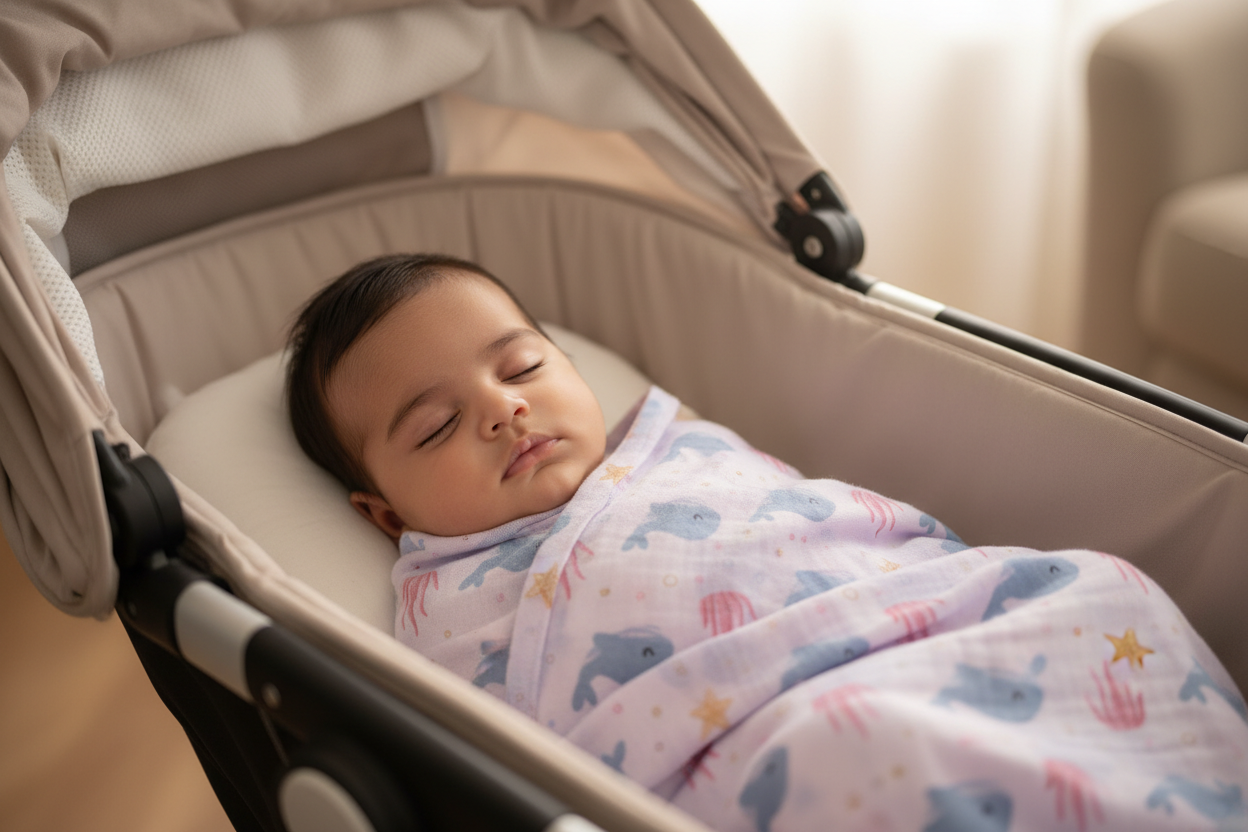 Blue Whale Swaddle Muslin
