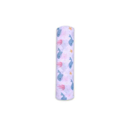 Blue Whale Swaddle Muslin