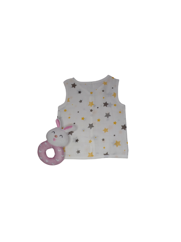 Yellow Star Jabla Sleeveless Muslin