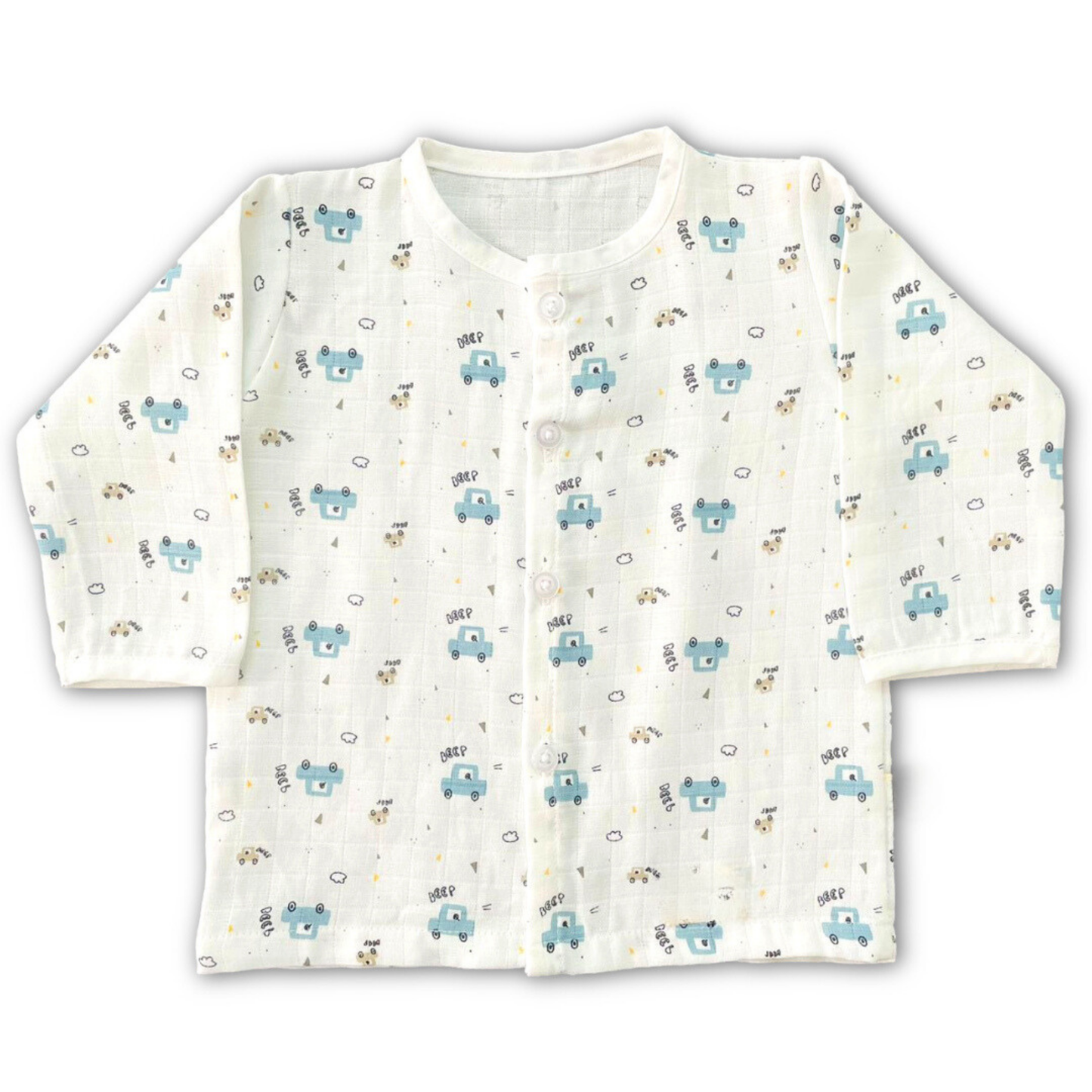 Blue Car Pyjama Set Muslin