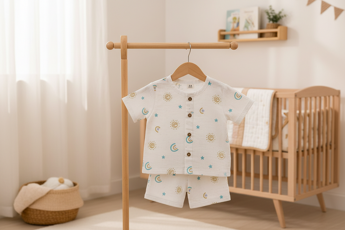 Yellow Rainbow Shirt and Shorts Set