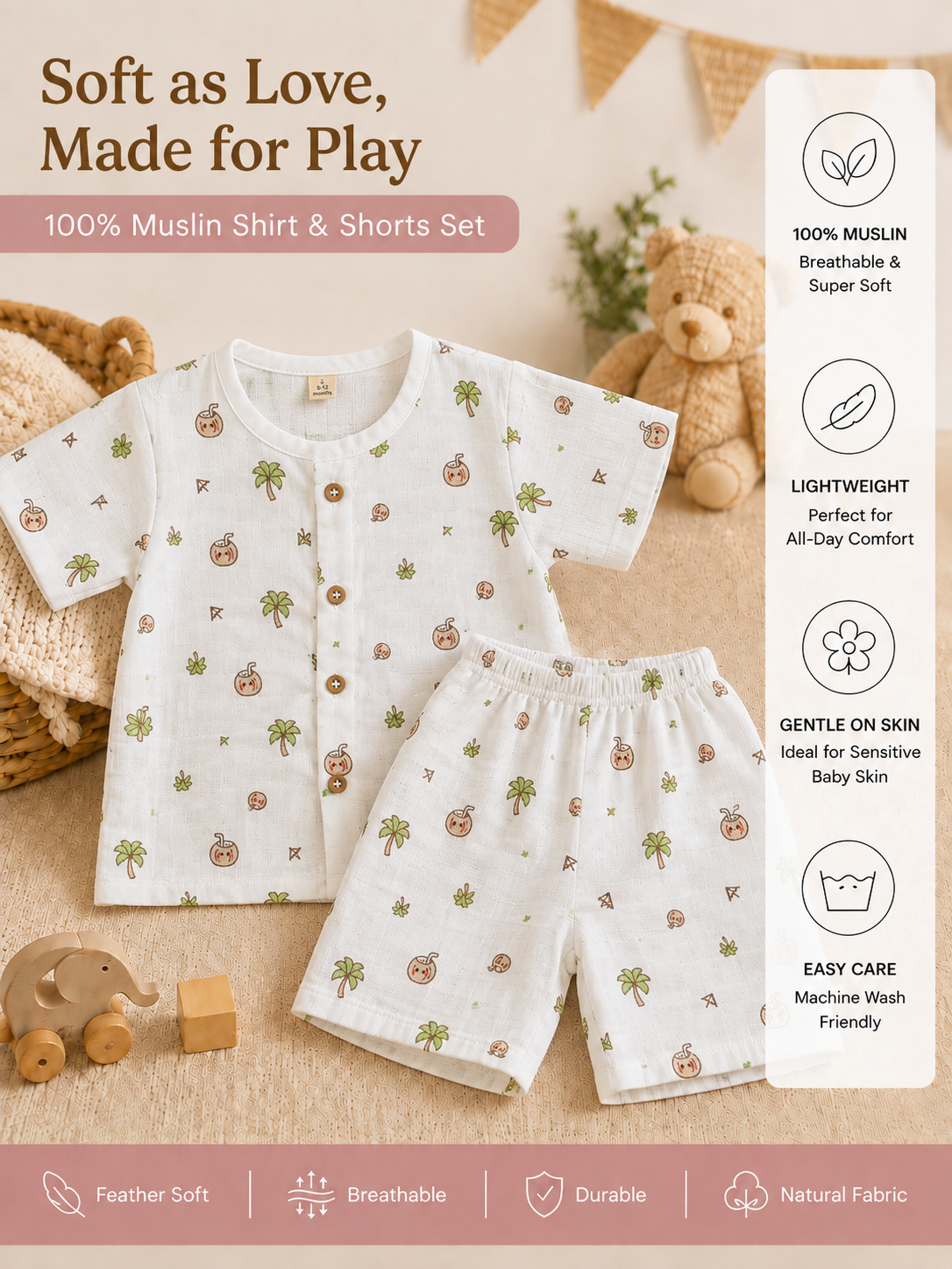 Tropical Shirt And Shorts Set