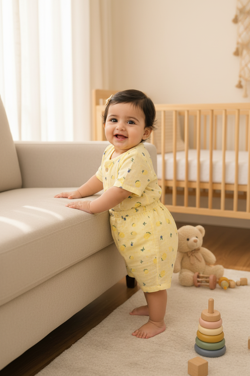 Blue Berry Shirt and Shorts Set