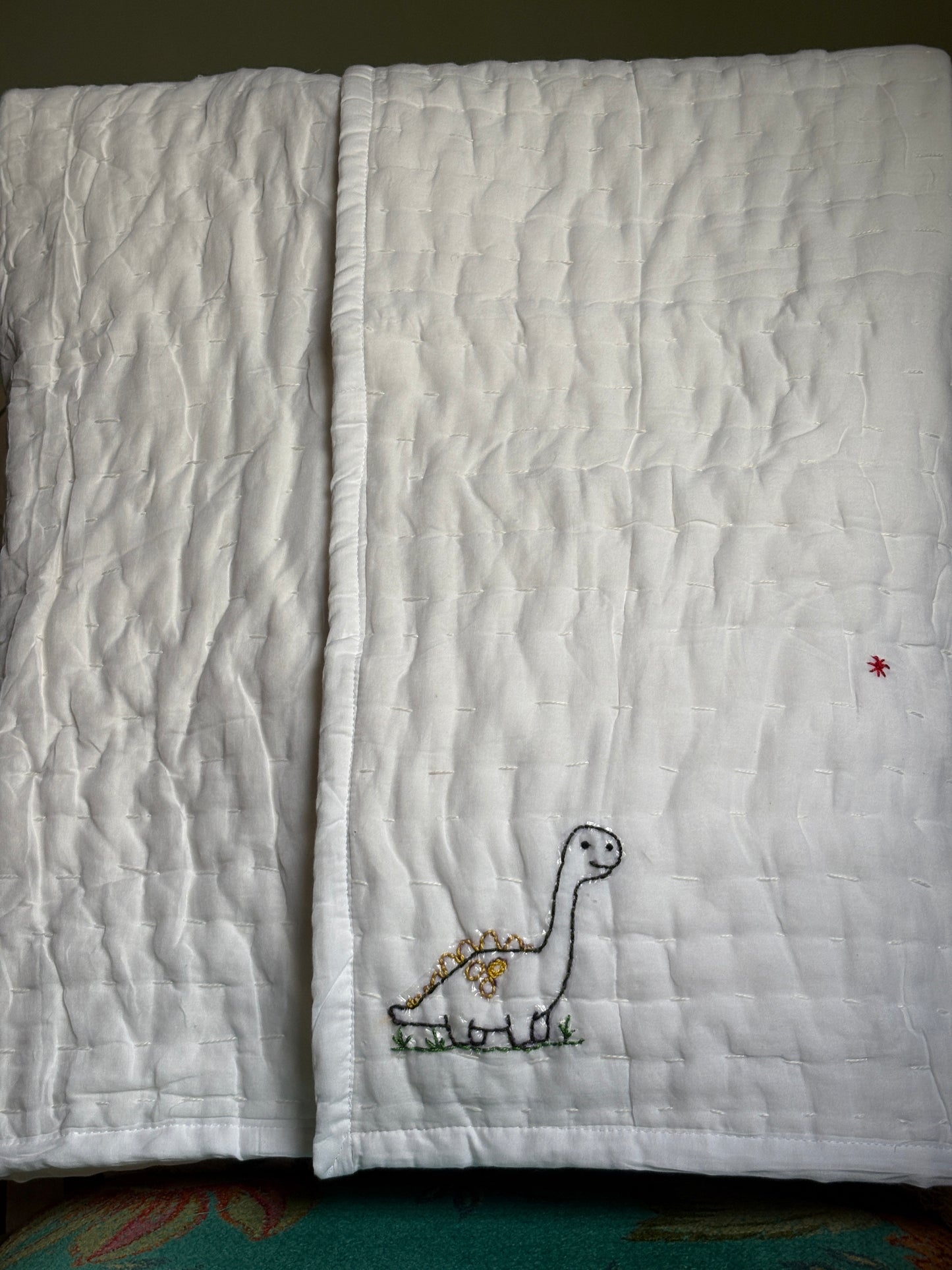 Hand Embroidered Cotton Quilt