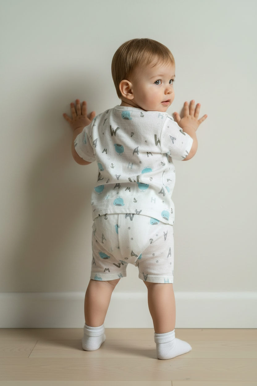 Alphabets Shirt and Shorts Set
