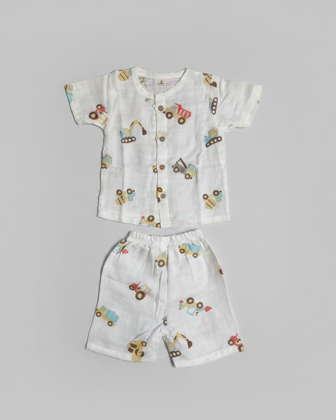 Yellow Truck Shirt and Shorts set