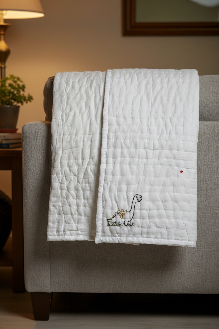 Hand Embroidered Cotton Quilt