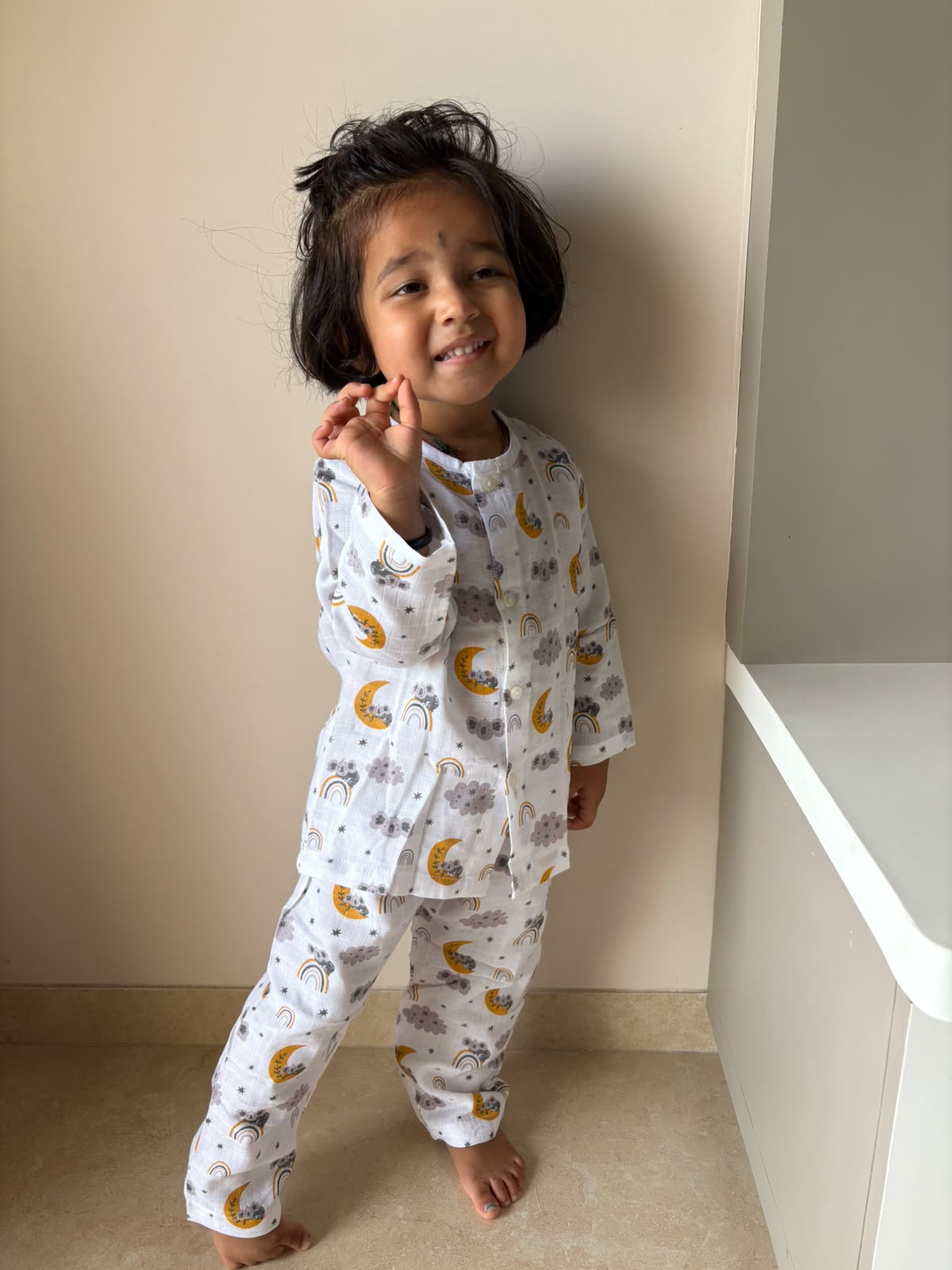grey cloud muslin Co ord Set