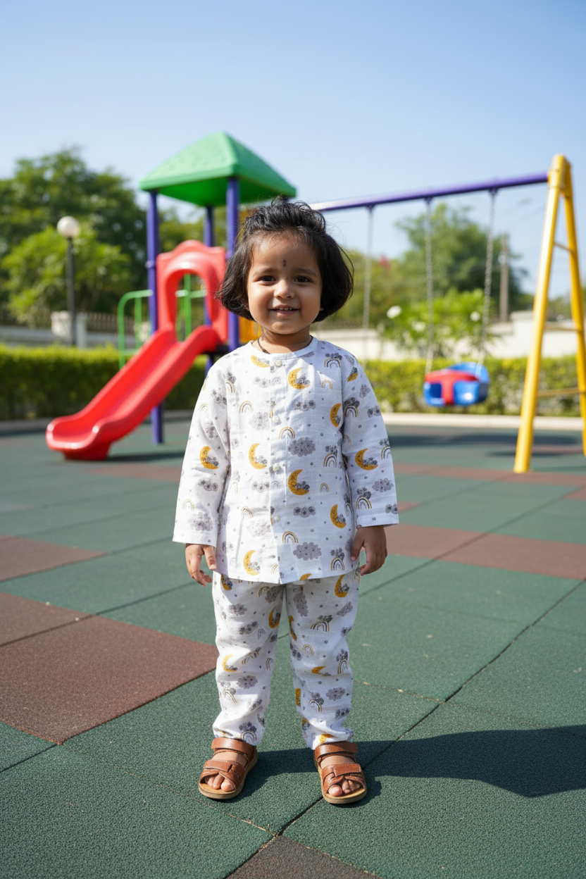 grey cloud muslin Co ord Set