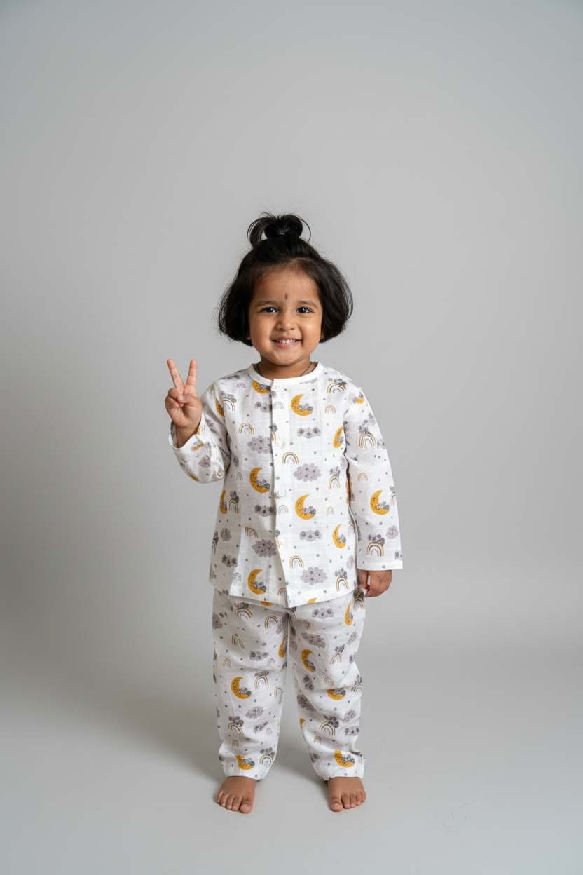 grey cloud muslin Co ord Set