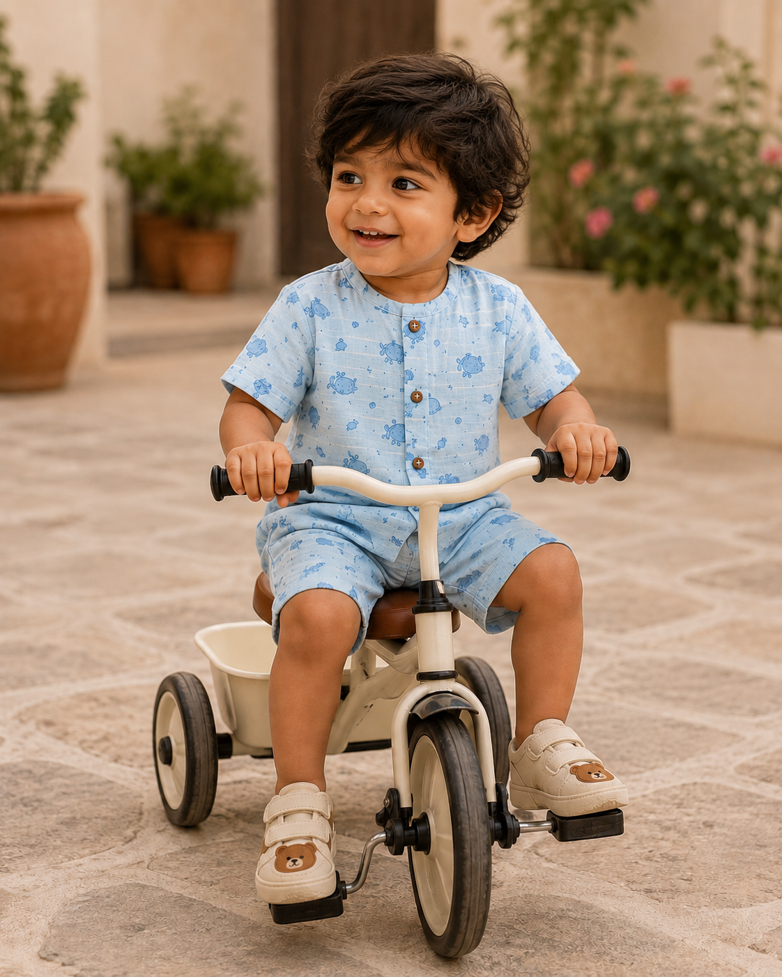 Blue Whale Shirt and Shorts Set