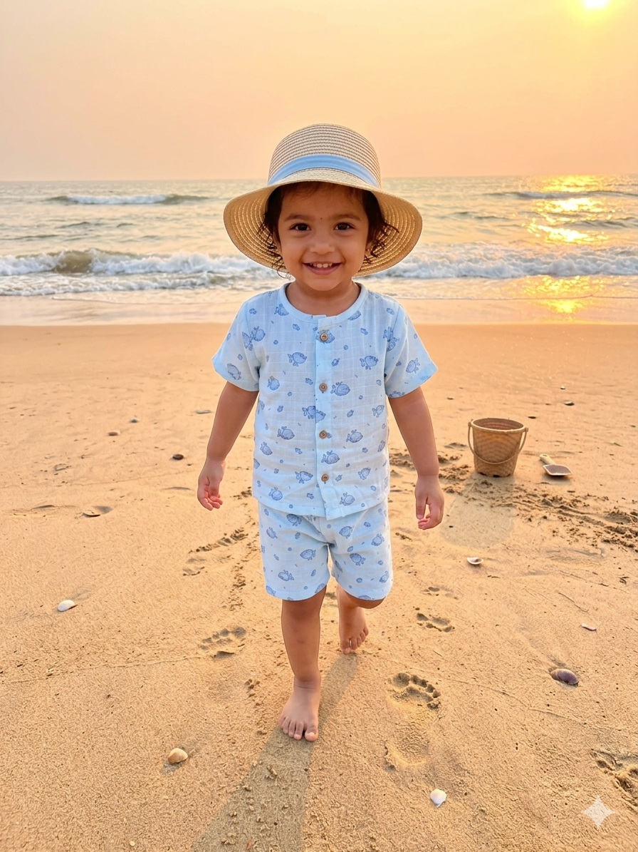 Blue Whale Shirt and Shorts Set