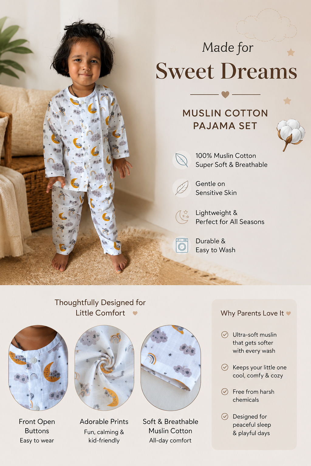 grey cloud muslin Co ord Set