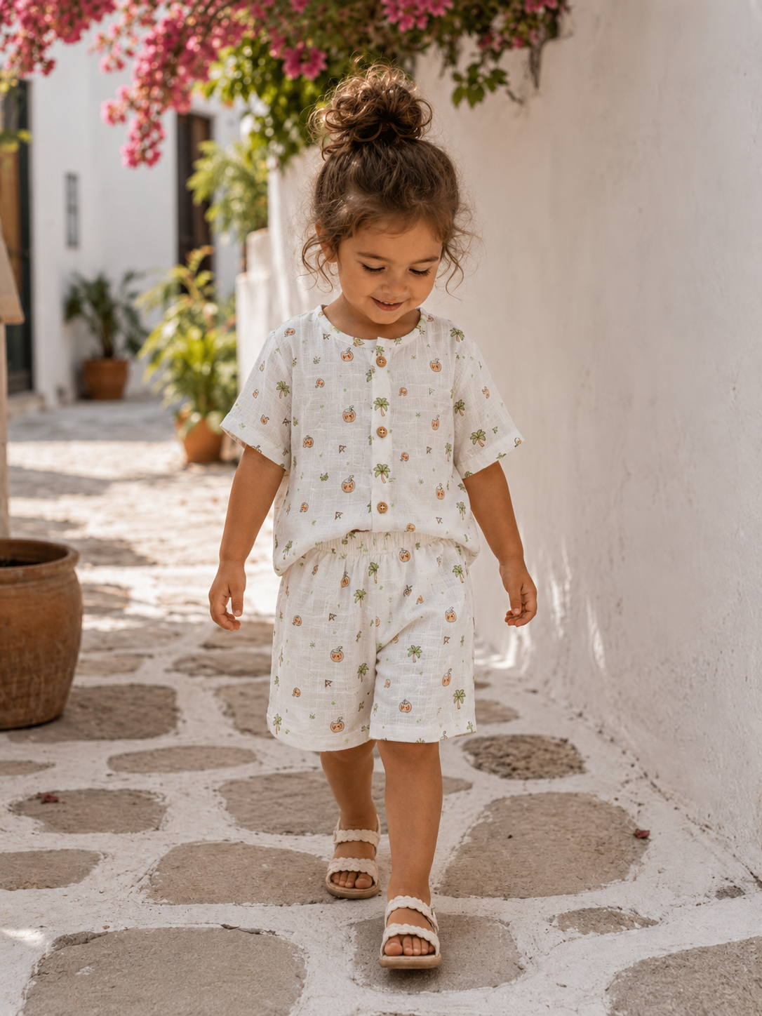 Tropical Shirt and Shorts Set
