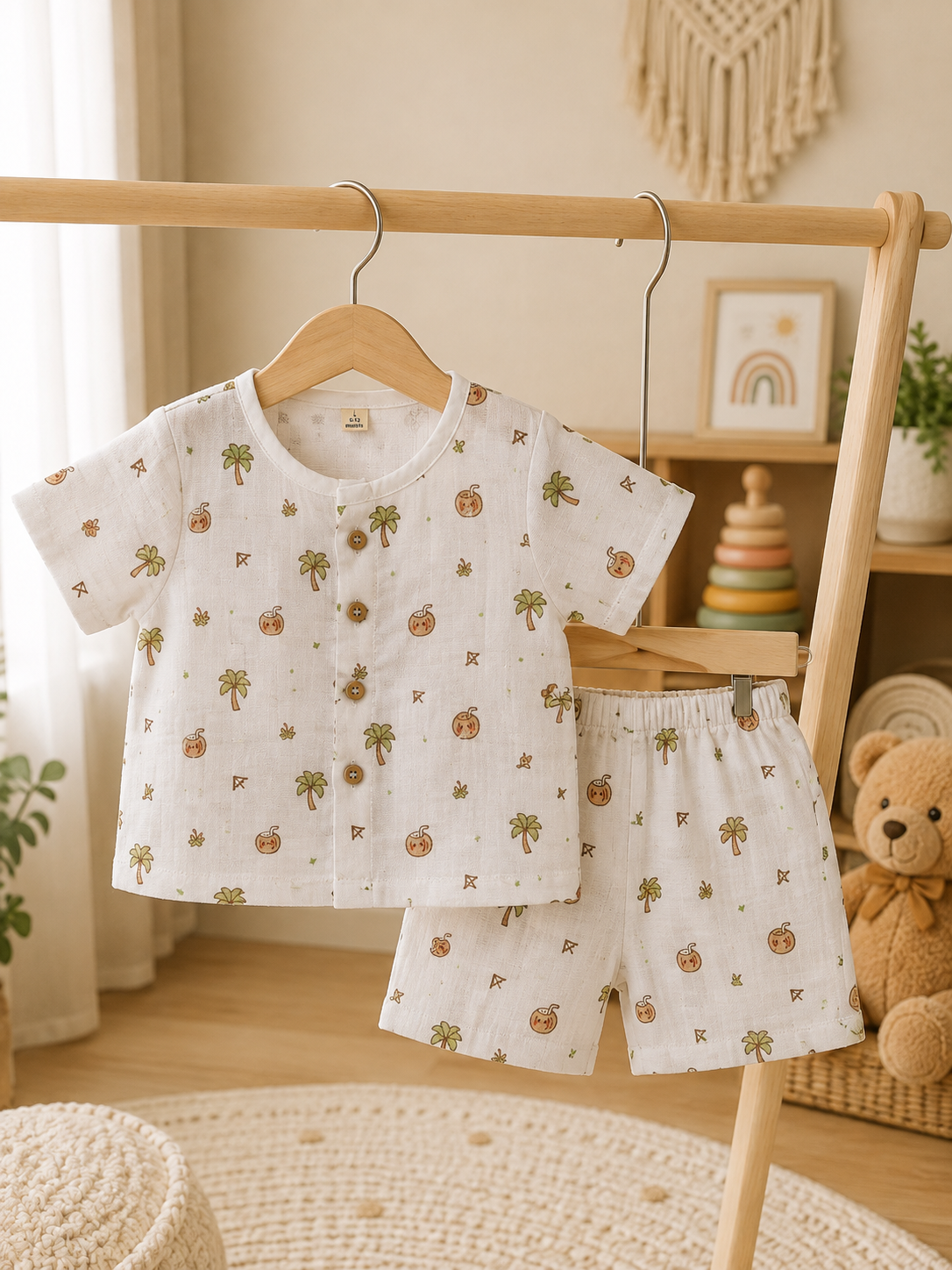 Tropical Shirt And Shorts Set